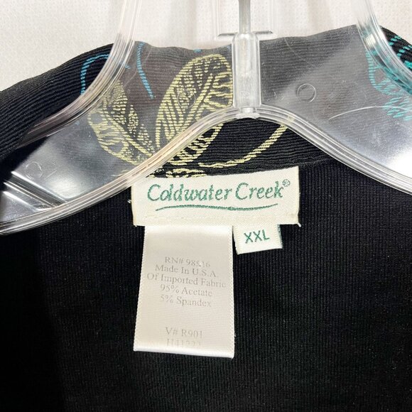 Coldwater Creek Slinky Knit Long Sleeve Shirt Wrinkle Resistant Artsy Size XXL - Picture 4 of 6